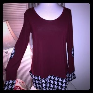 Burgundy Hi-Lo Tunic